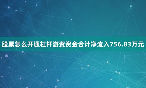 股票怎么开通杠杆游资资金合计净流入756.83万元